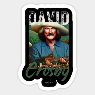 David Crosby vintage graphic design artwork Sticker